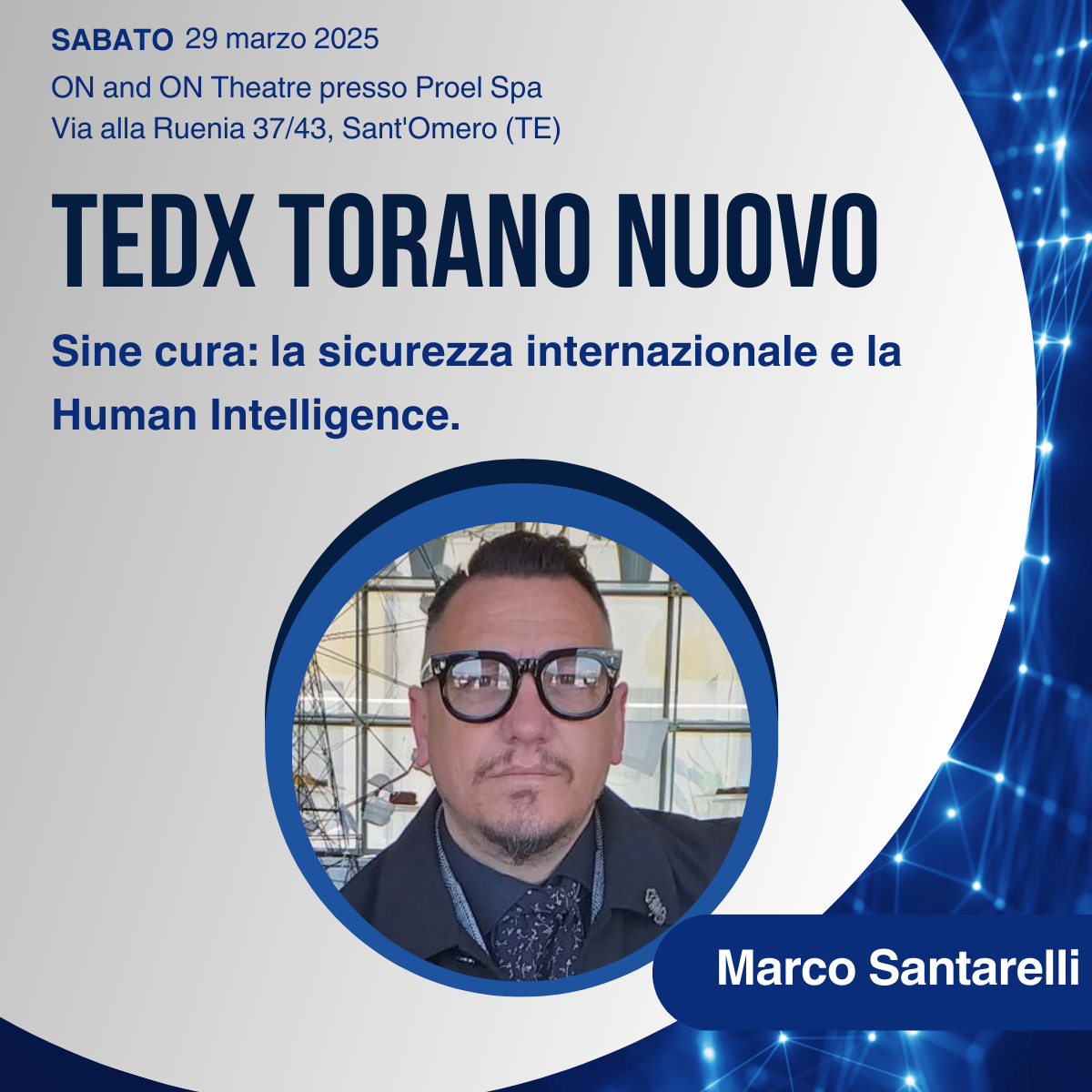 Marzo Marco Santarelli ospite al TEDX